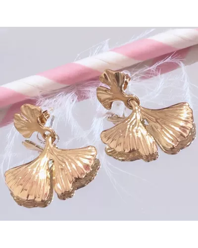 Boucles d'oreilles Acier doré Gisèle