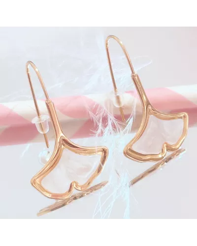 Boucles d'oreilles Acier doré Elia