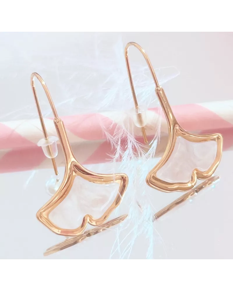 Boucles d'oreilles Acier doré Elia
