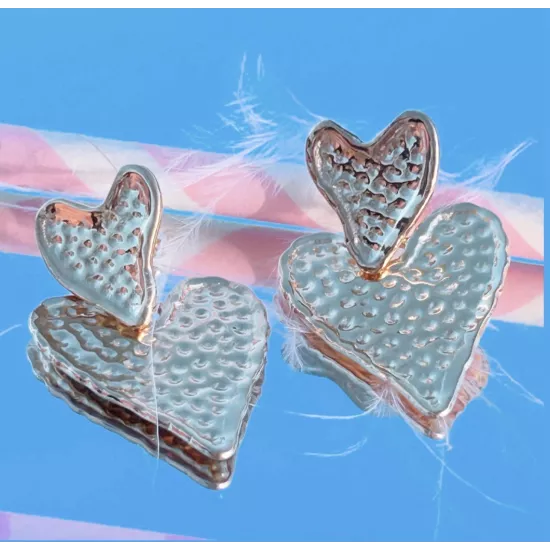 Boucles d'oreilles Acier doré Amory