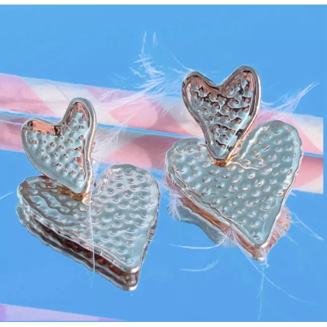 Boucles d'oreilles Acier doré Amory