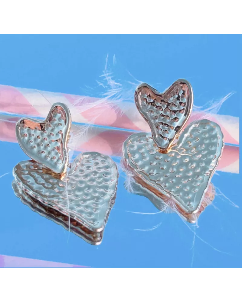 Boucles d'oreilles Acier doré Amory