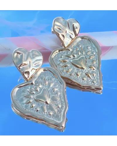 Boucles d'oreilles Acier doré Amory