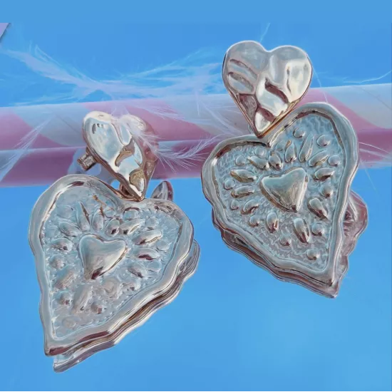 Boucles d'oreilles Acier doré Amory