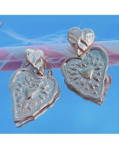 Boucles d'oreilles Acier doré Amory