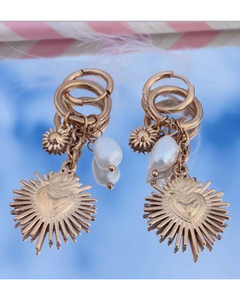 Boucles d'oreilles Acier doré Livia