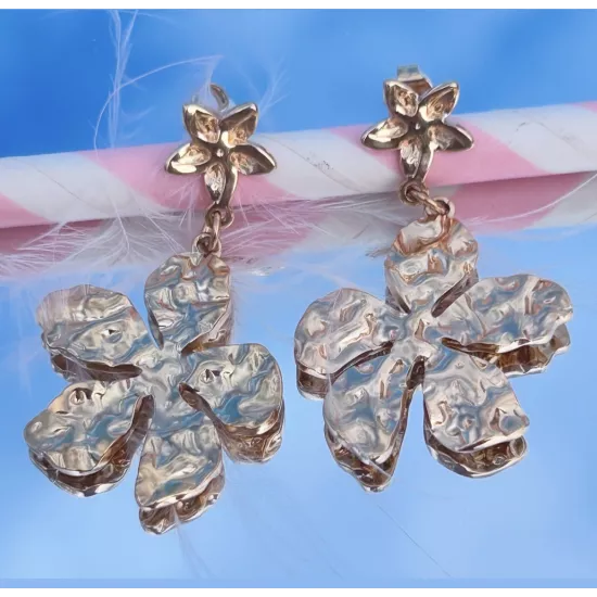 Boucles d'oreilles Acier doré Sélia