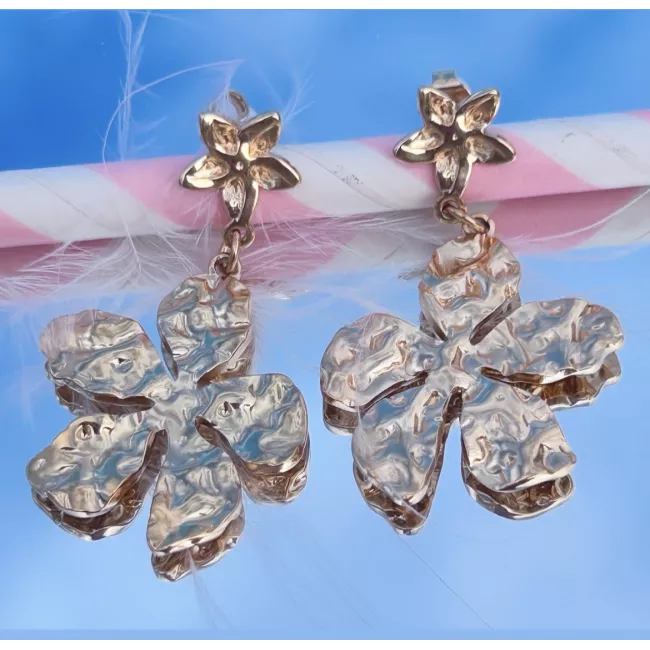 Boucles d'oreilles Acier doré Sélia