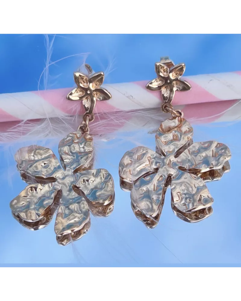 Boucles d'oreilles Acier doré Sélia