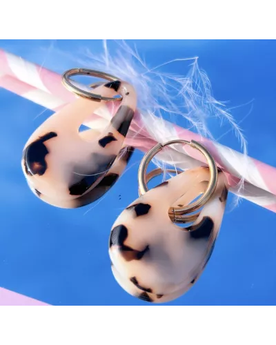 Boucles d'oreilles Acier doré Eléna