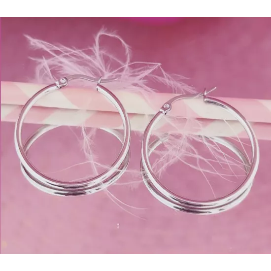 Créoles Acier Anna 30 mm