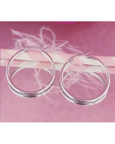 Créoles Acier Anna 30 mm