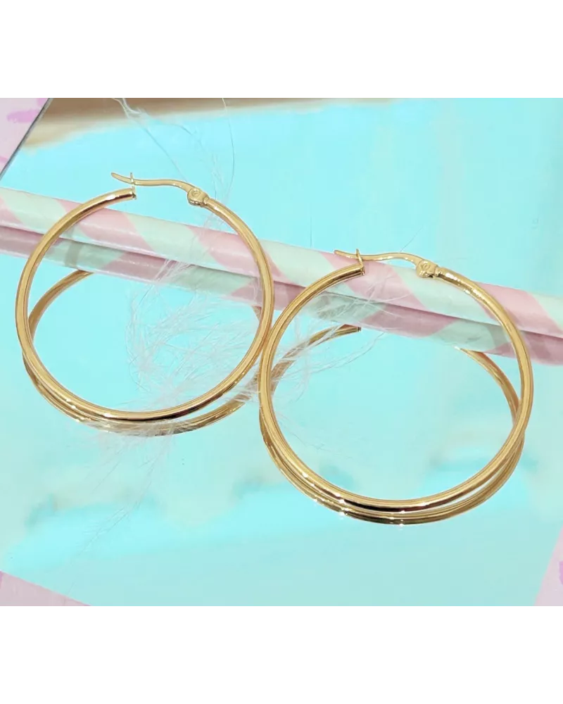 Créoles Acier Anna 40 mm