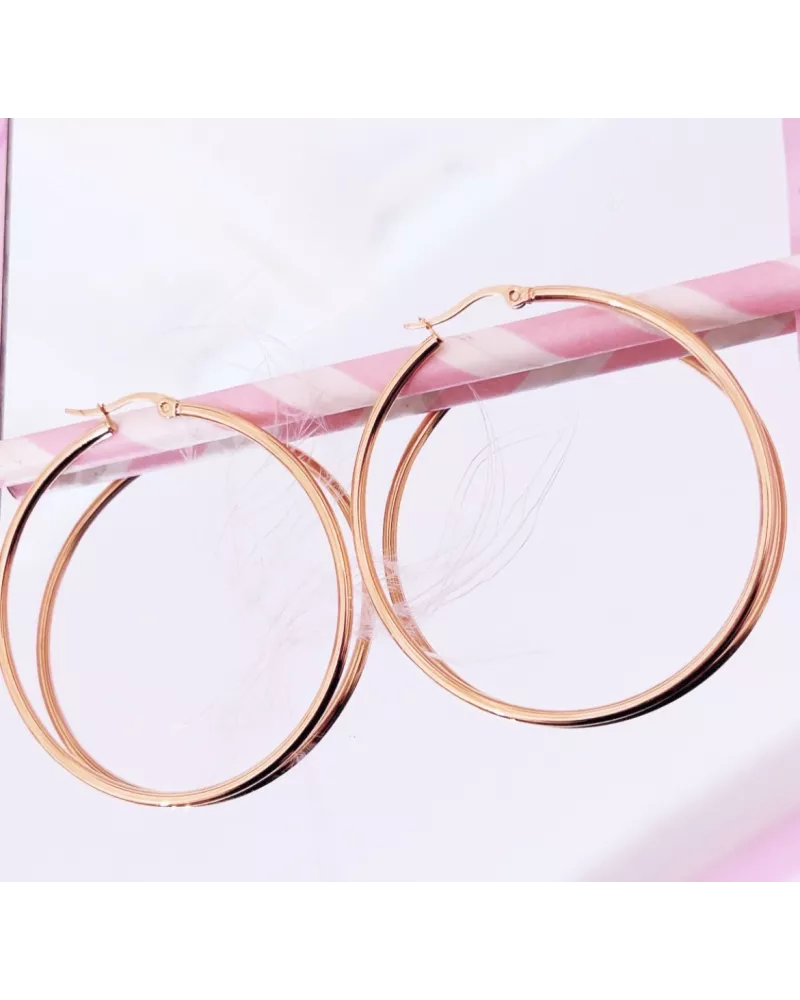 Créoles Acier Anna 50 mm