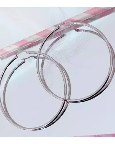 Créoles Acier Anna 60 mm