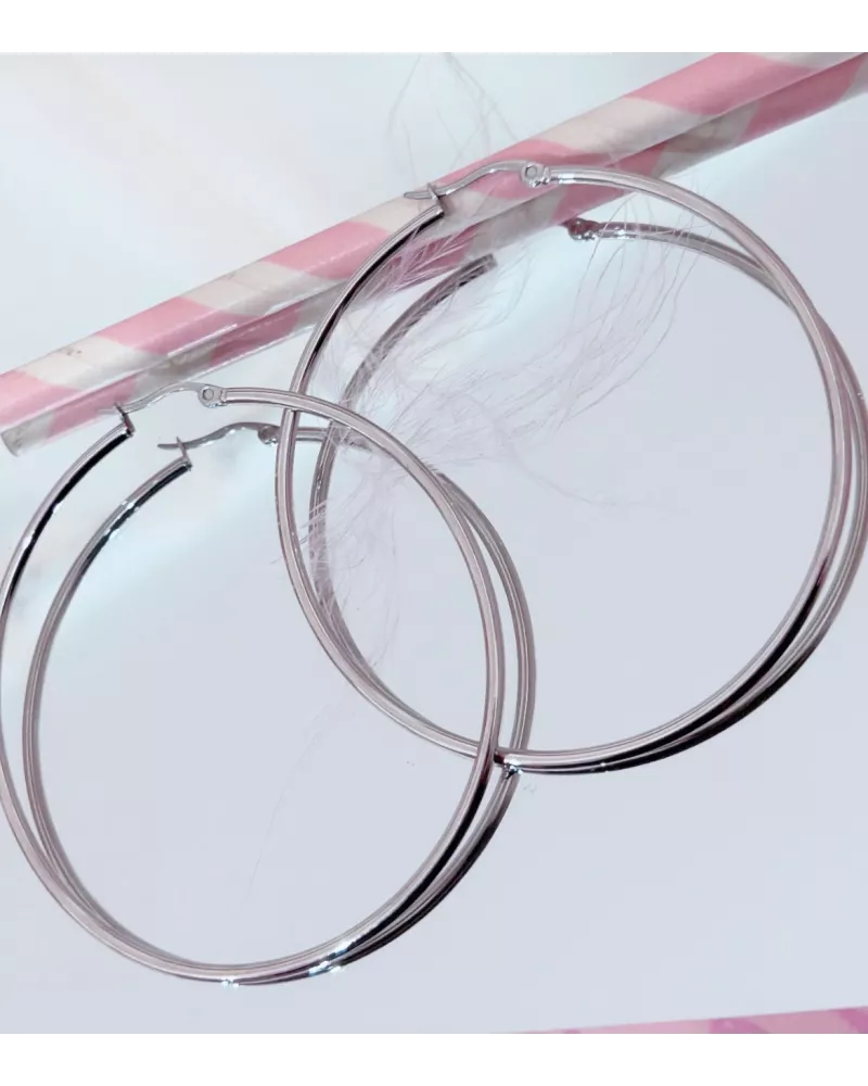 Créoles Acier Anna 60 mm