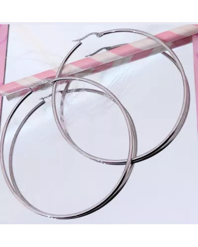 Créoles Acier Anna 70 mm