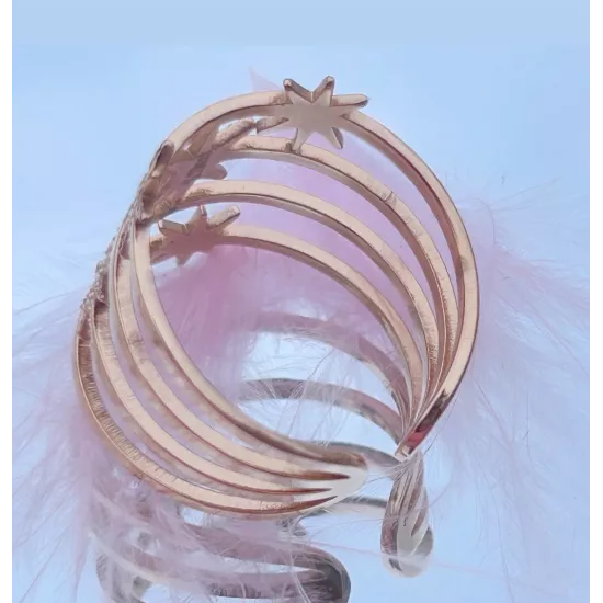 Bague Acier doré Talia