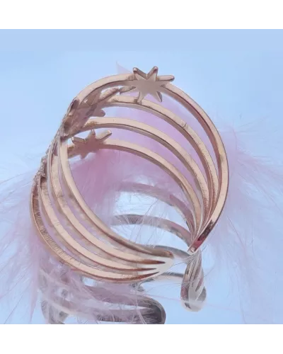 Bague Acier doré Talia