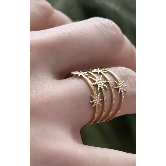 Bague Acier doré Talia