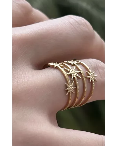 Bague Acier doré Talia