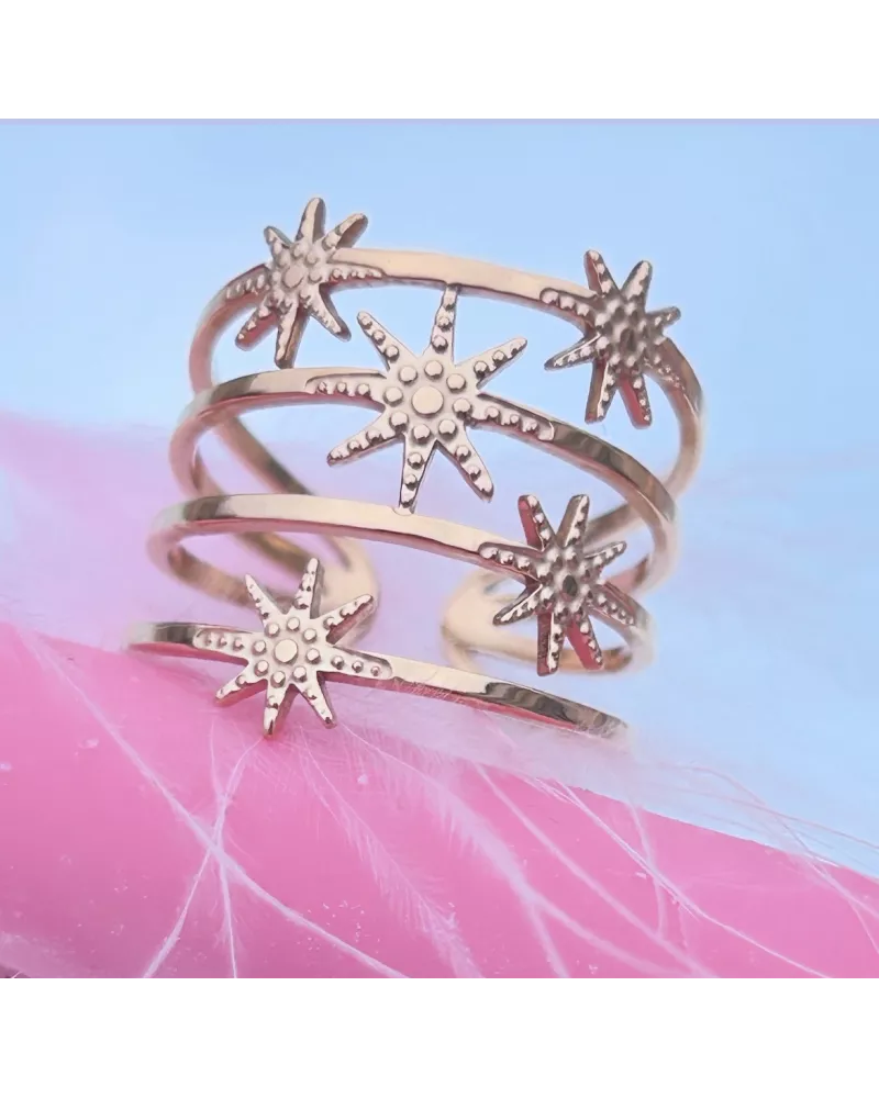 Bague Acier doré Talia