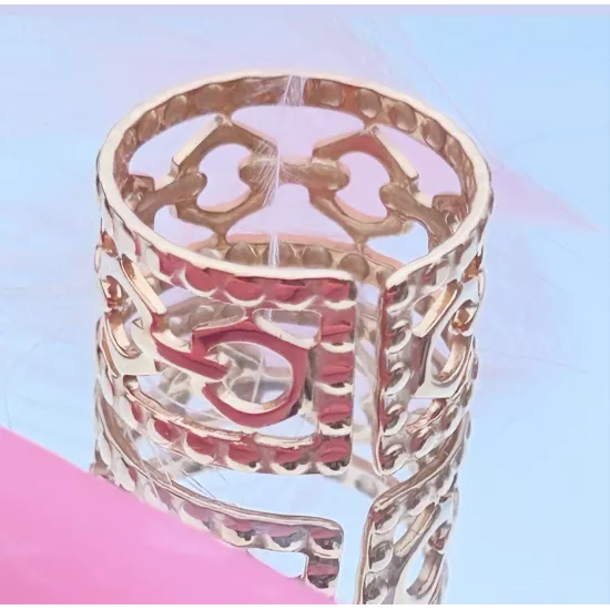 Bague Acier doré Camélia