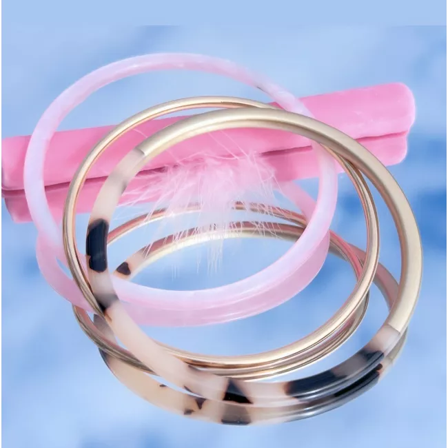 Jonc acier Lona doré et coloré