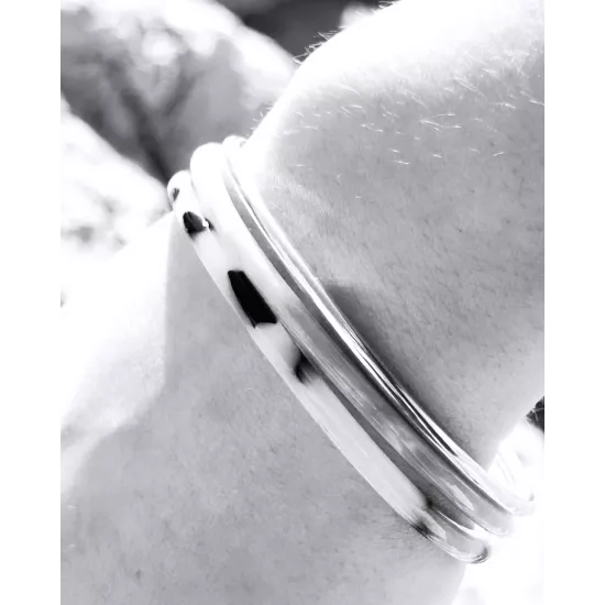 Jonc acier Lona doré et coloré