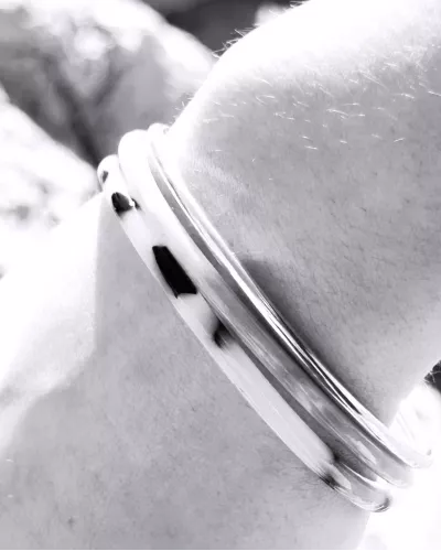 Jonc acier Lona doré et coloré