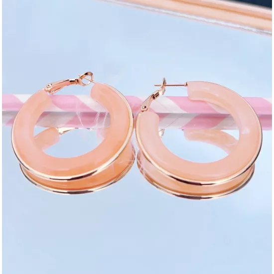 Créoles en acier doré Sofia