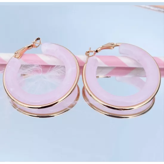 Créoles en acier doré Sofia