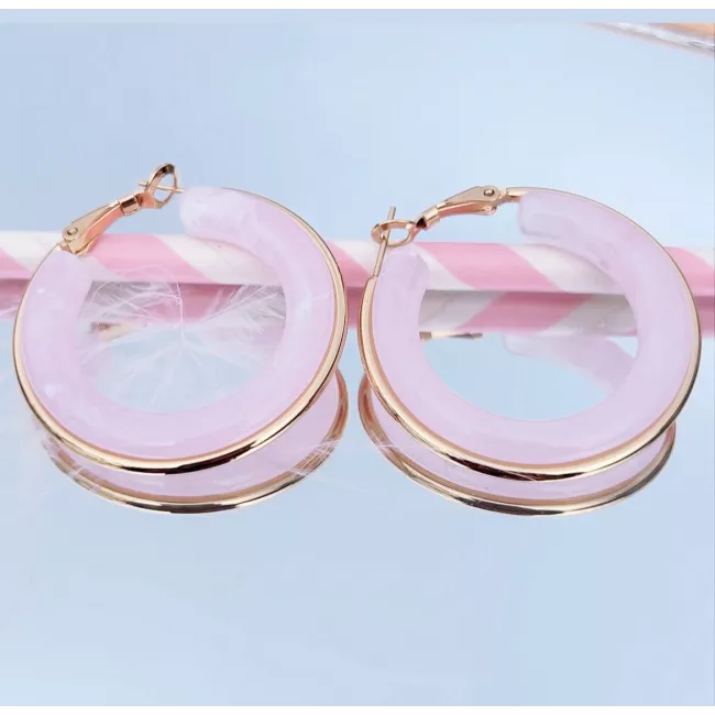 Créoles en acier doré Sofia