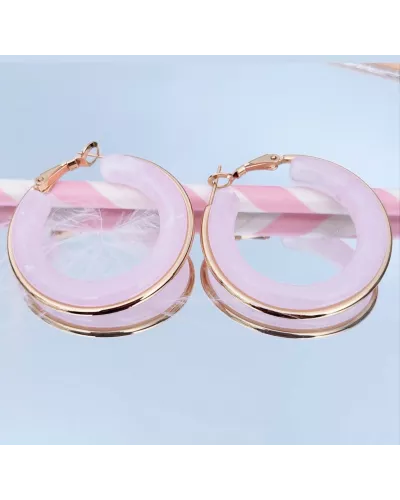 Créoles en acier doré Sofia