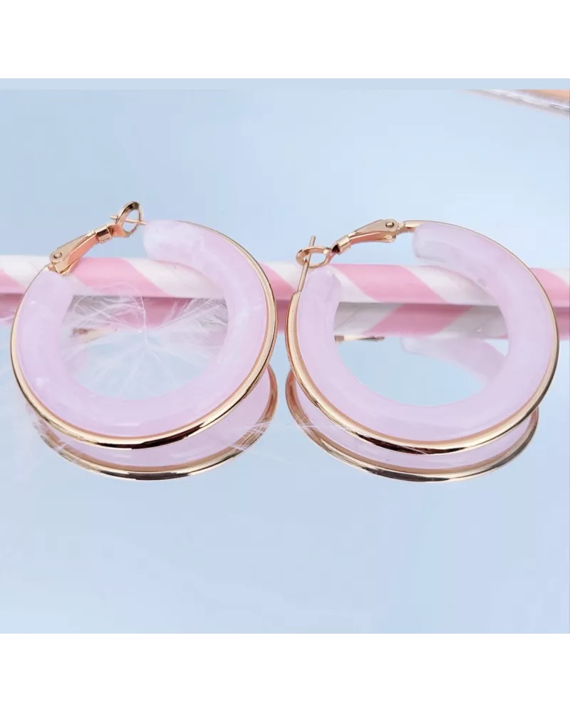 Créoles en acier doré Sofia