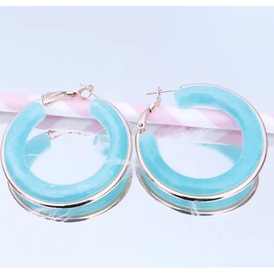 Créoles en acier doré Sofia