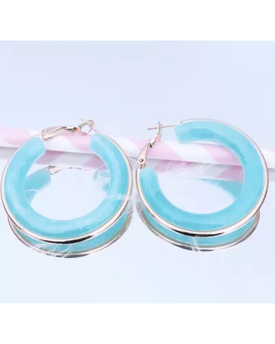 Créoles en acier doré Sofia