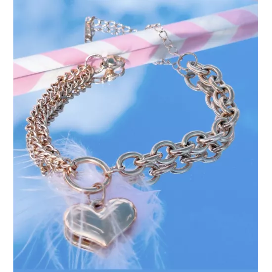 Bracelet acier doré Luméa