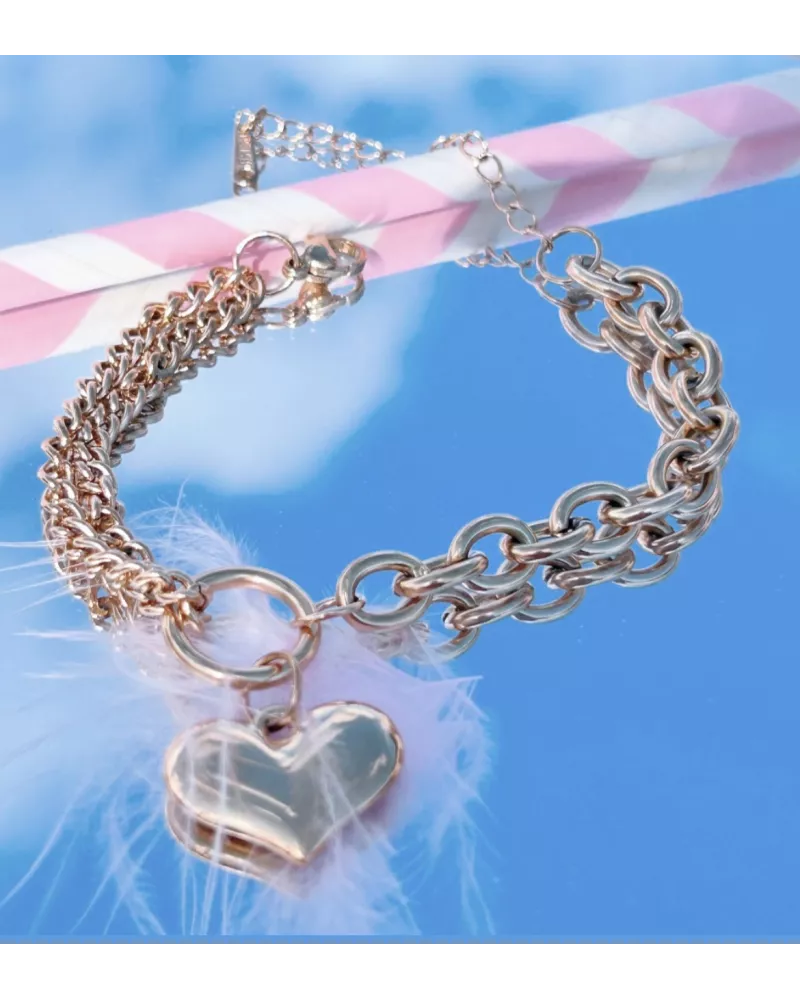 Bracelet acier doré Luméa