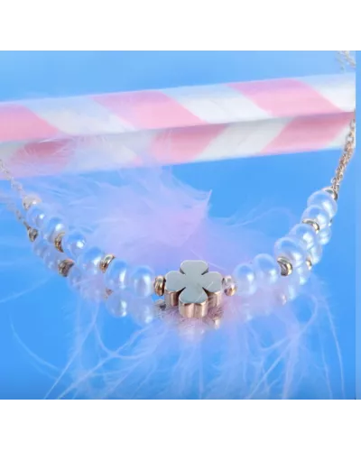 Collier acier doré Sélya