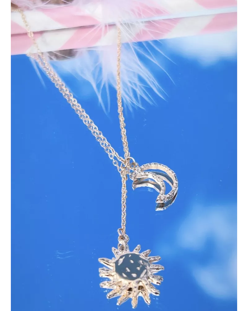 Collier acier doré Soléyra