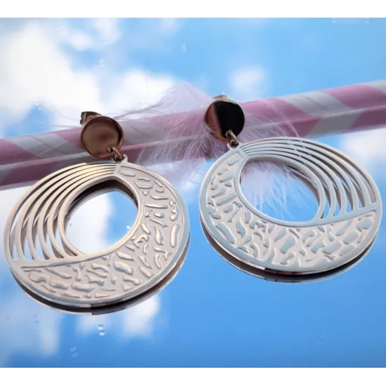 Boucles d'oreilles Acier doré Amory