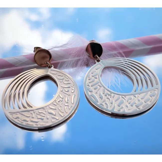 Boucles d'oreilles Acier doré Amory