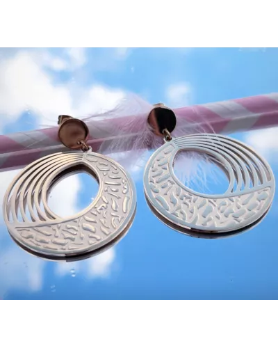 Boucles d'oreilles Acier doré Amory