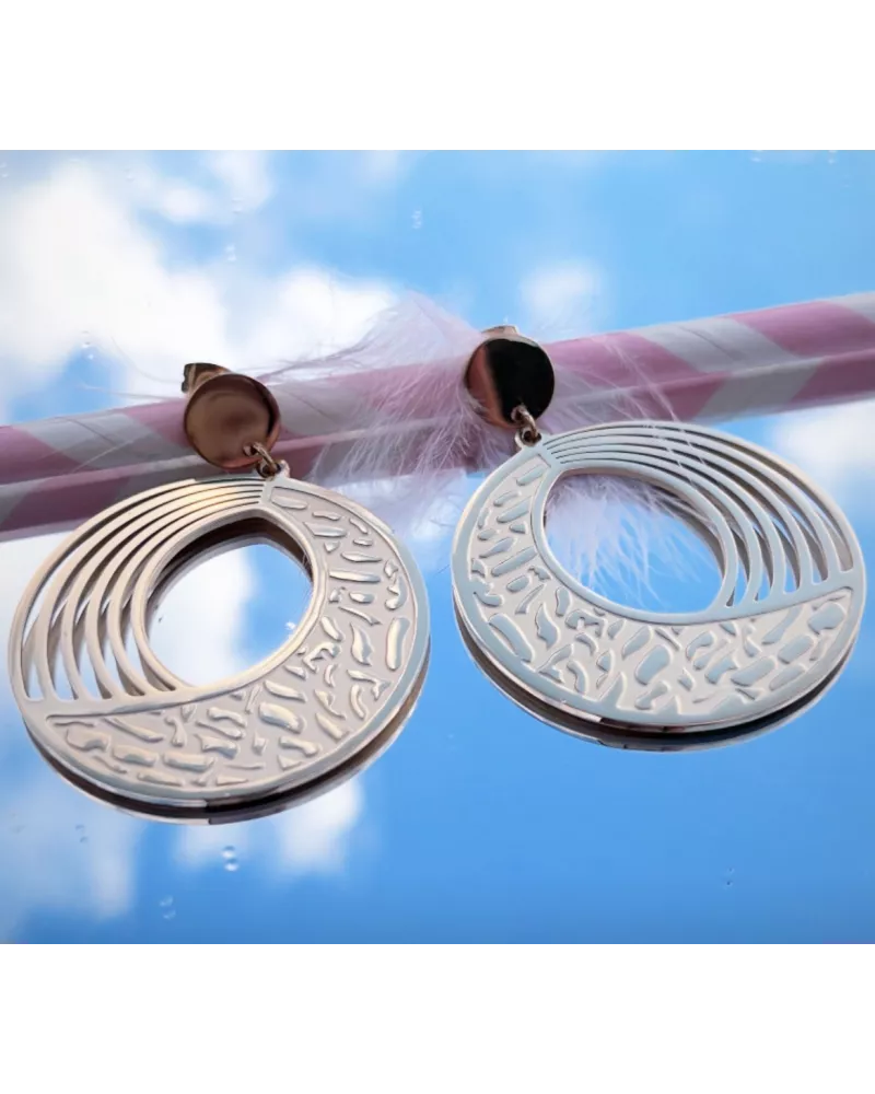 Boucles d'oreilles Acier doré Amory