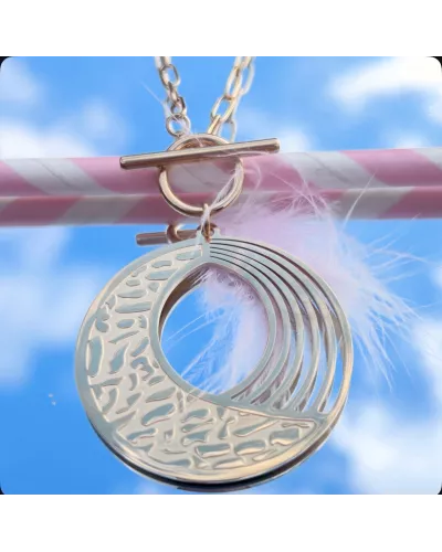 Collier Acier doré Cyrielle