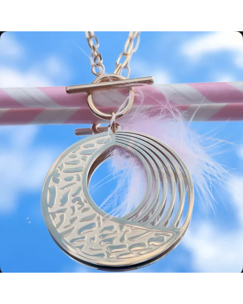 Collier Acier doré Cyrielle