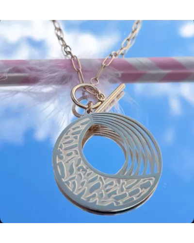 Collier Acier doré Cyrielle