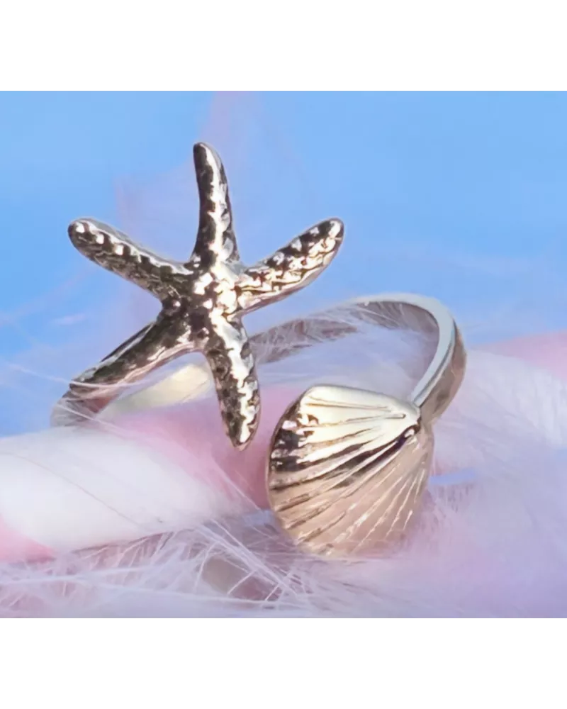 Bague acier doré Naïa