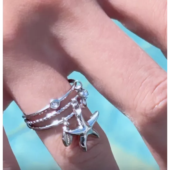 Bague acier doré Naïa